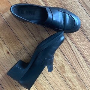 Camper CHUNkY BLACK LOAFER, SIZE 38